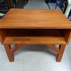 サイドテーブル ウォールナット系 幅60×奥45×高45 ローテーブル 小型 家具 ハンドメイド（？） 札幌市 中央区 南12条の画像
