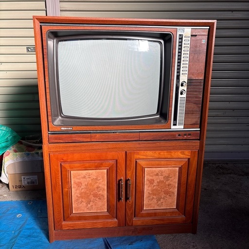 TOSHIBAレトロテレビテレビ台 (TK) 新高徳の収納家具《テレビ台》の