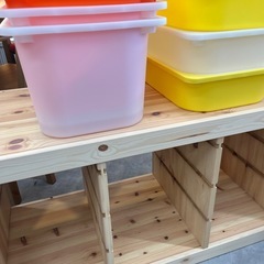 【美品】IKEA TROFAST（トロファスト）木製収納コンビネーション パイン材の画像