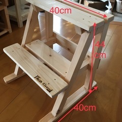 【受注製作】木製手作り花台(2段)小の画像