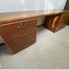 木製デスク　ロング　225cmの画像