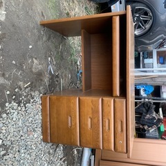 勉強机　シンプル　引き出し4段の画像