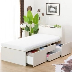 終了【墨田区引取のみ】収納付きシングルベッドフレームの画像