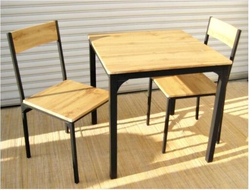 コーナン　2人掛け　ダイニングテーブル　チェア　セット　木目調　シンプルモダン　食卓テーブル　カフェスタイル　LIFELEX　809ZS