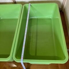 無料❗️プラスチック収納グリーン 2個セット