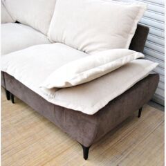 3人掛けソファ　ファブリック　幅190㎝　ごろ寝ソファ　3Pソファ　ゆったり設計　インテリア　布張り　モダンカジュアル　引取り歓迎 810ZSの画像