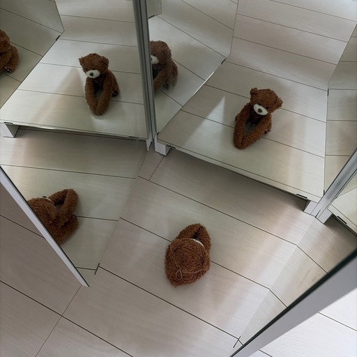 値下げ⭐︎ディノス　棚　ミラー　鏡　三面鏡　収納