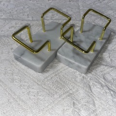 美品 名刺立て カードスタンド 加工石 50枚収納 大容量 デスク小物 石製の画像