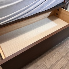 シモンズ  シングルベッド フレーム(引き出し2つ付き)の画像
