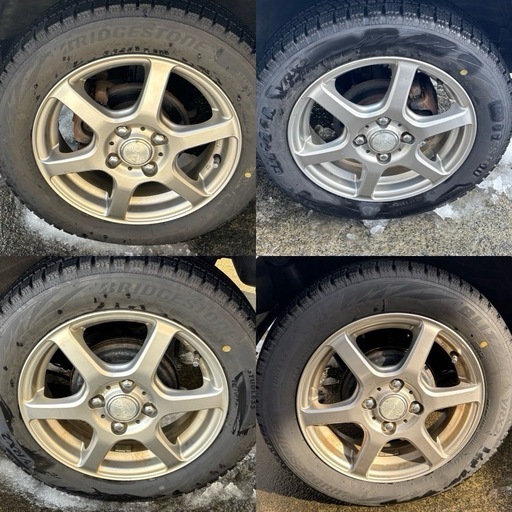 24年製！アルミ付スタッドレス　ブリヂストンVRX2 155/65R14 4本セット　