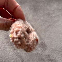 パンチニードル　プードル茶色　小②の画像