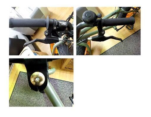商談中 BRONX 20ＤＤ ファットバイク 20インチ 外装7段変速 ARMY GREEN×ORANGE ビーチクルーザー 自転車 
