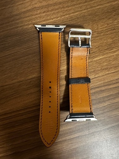 (手渡し限定)Apple Watch 紺色のエルメス革バンド