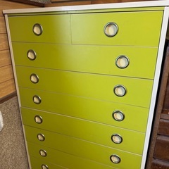 昭和レトロポップ　グリーン　整理ダンス　現状渡し