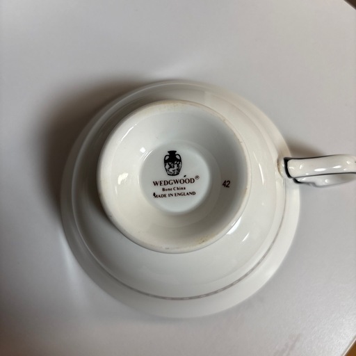 ウェッジウッド WEDGWOOD フロレンティーン ターコイズ ティーカップ&ソーサー (ピオニー) 四点セット
