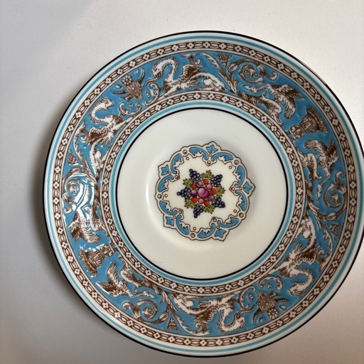 ウェッジウッド WEDGWOOD フロレンティーン ターコイズ ティーカップ&ソーサー (ピオニー) 四点セット

