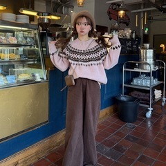 【新品未使用】GRL ILLIT BEB ノルディックアーガイル柄ニットトップスの画像