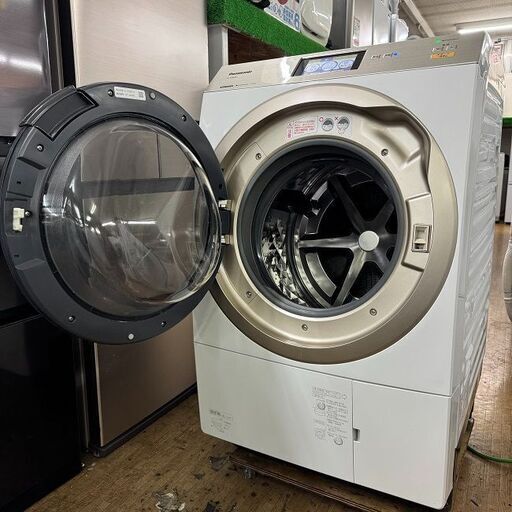 地域限定送料無料　美品【 Panasonic 】パナソニック 洗濯11.0㎏/乾燥6.0㎏ ドラム式洗濯機 自動投入 温水泡洗浄 ヒートポンプ乾燥 NA-VX9800L
