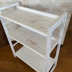【決まりました】3段木製棚☆中古品☆の画像