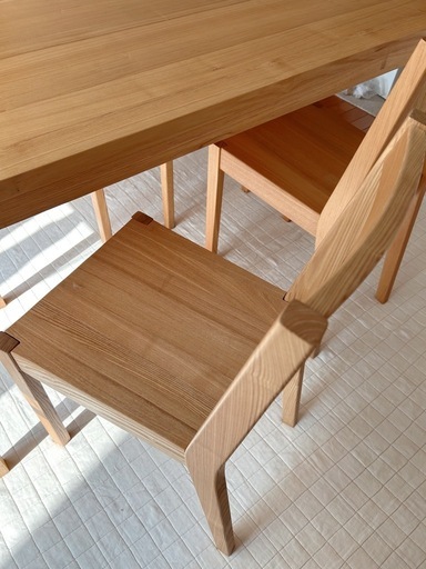 ほぼ未使用！無印良品ダイニングセット　タモ材