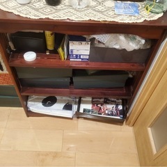 三段ラック　木製の画像