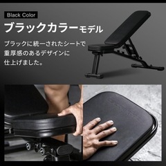 【セット】LE-B80 ブラックトレーニングベンチ　ダンベルの画像