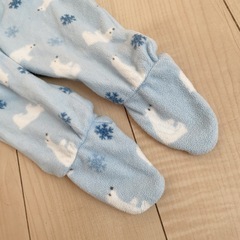 UNIQLO ユニクロ ベビーカバーオール 白くま 60~70の画像