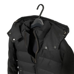 【SHIPS ダウンジャケット】Lサイズ、black、フード付き(取外し可能)の画像