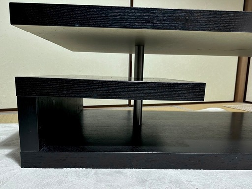 ローテーブル　木製
　黒　ブラック　家具　