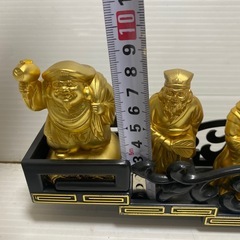 七福神像 金属製 金メッキ 置物 オブジェ 和風 インテリア 縁起物の画像