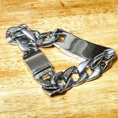 POLICE チェーンブレスレット ステンレスの画像