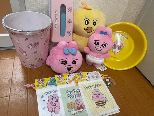 おぱんちゅうさぎ ぬいぐるみ ゴミ箱×2 ティッシュケース 風呂桶 おまけ