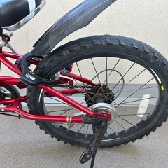 自転車　20インチ 子供自転車　レッド の画像