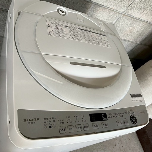 SHARP 2021年製　7キロ　洗濯機　美品