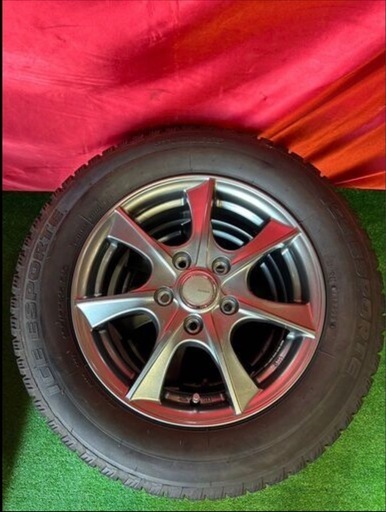 【溝アリ・スタッドレス】LEBEN 15インチ 6J PCD114.3 5穴 ET52 ICE ESPORTE 195/65R15 ノ