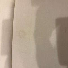 ホワイト/ベージュ系2人掛けソファーの画像