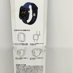 ◆AppleWatch 4/5/6/SE【40mm シリコンシリコンカバー＆バンド】ネイビー◆アップルウォッチ対応の画像