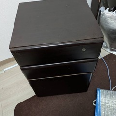 タンスのゲン　2009年購入  squash -スカッシュ- デスク パソコンデスク PCデスク 勉強机 ワゴン セット 木製 ブラウンの画像