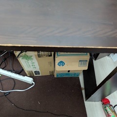 タンスのゲン　2009年購入  squash -スカッシュ- デスク パソコンデスク PCデスク 勉強机 ワゴン セット 木製 ブラウンの画像