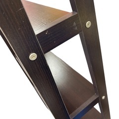 ４段 オープンシェルフ 棚 ダークブラウンの画像