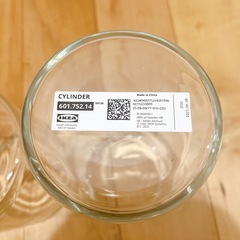 IKEA イケア　CYLINDER シリンデル  花瓶3点セット　クリアガラスの画像