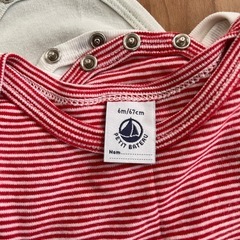 petit bateau ボディースーツセット　67cmの画像
