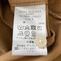 アーバンリサーチ ドアーズ　長袖シャツ コーデュロイ ブラウン　M ジャケット　キャメルの画像