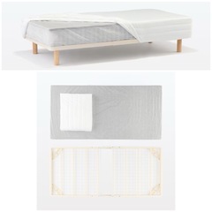 無印良品 脚付きマットレス 一体型/スチールメッシュ 洗えるカバーの画像