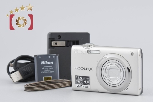 【中古】Nikon ニコン COOLPIX S3000 ピュアシルバー コンパクトデジタルカメラ