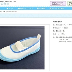 上靴（ブルー）17cmの画像