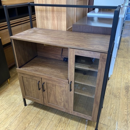 🪵木目調🪵HOMEtaste レンジボード ウォールナット ヴィンテージ シック オシャレ　No.2811 NH