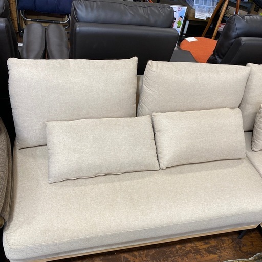 1/21値下げしました！☕️リラックスタイム?MODERN DECO 3Pソファ モダンデコ カウチソファ クッション ホワイト　No