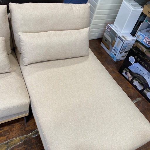 1/21値下げしました！☕️リラックスタイム?MODERN DECO 3Pソファ モダンデコ カウチソファ クッション ホワイト　No