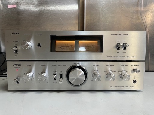 Aurex Stereo Audio パワーアンプ SC-335 / プリアンプ SY-335 動作